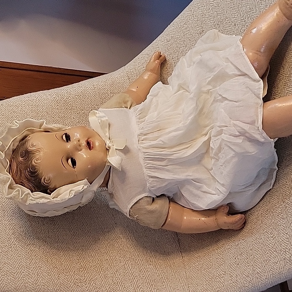 1920's MAMA CRIER 22" COMPOSITION DOLL - Picture 3 of 13